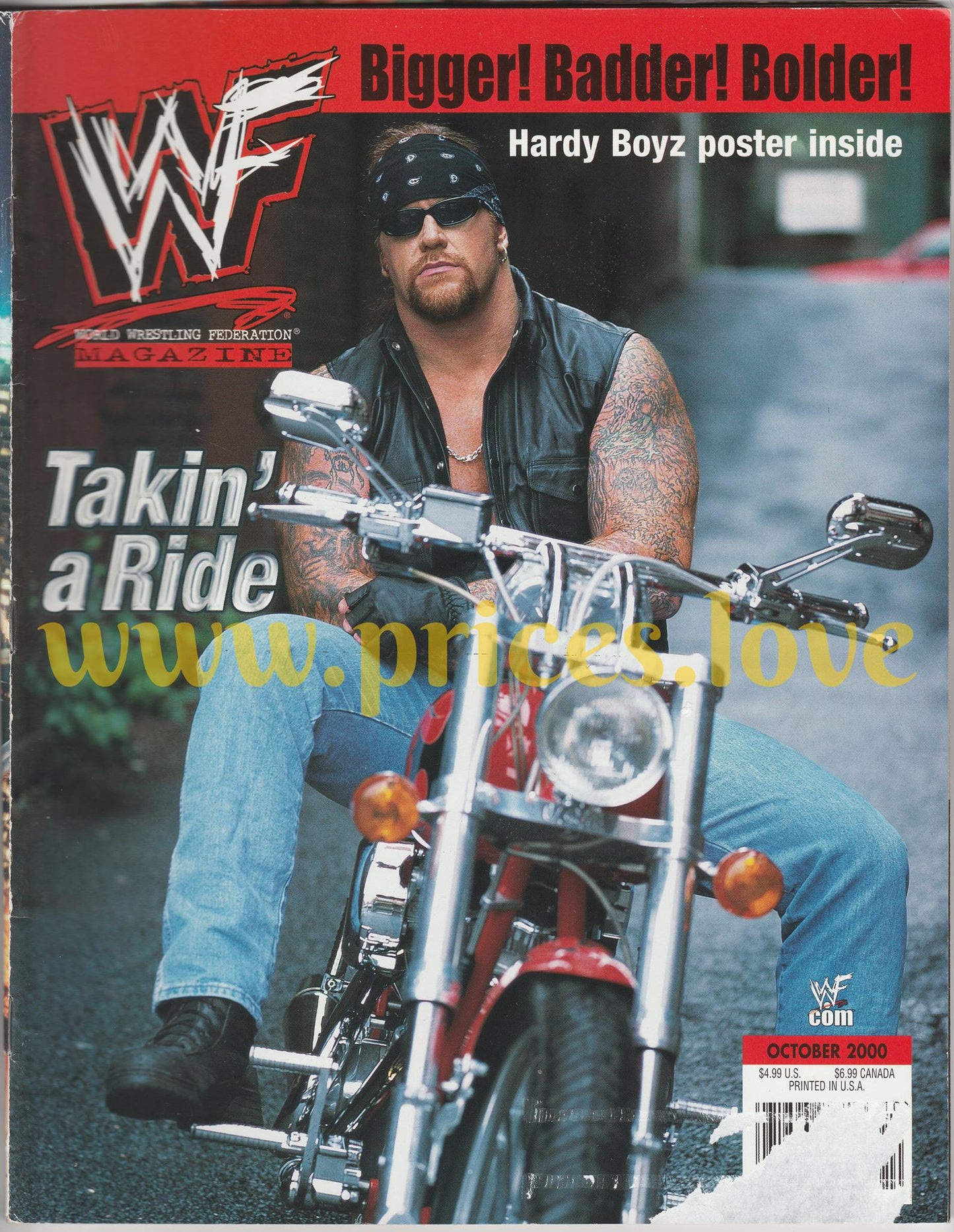 WWF Wrestling Magazine October 2000 Undertaker Hardy WWE Stephanie McMahon #2