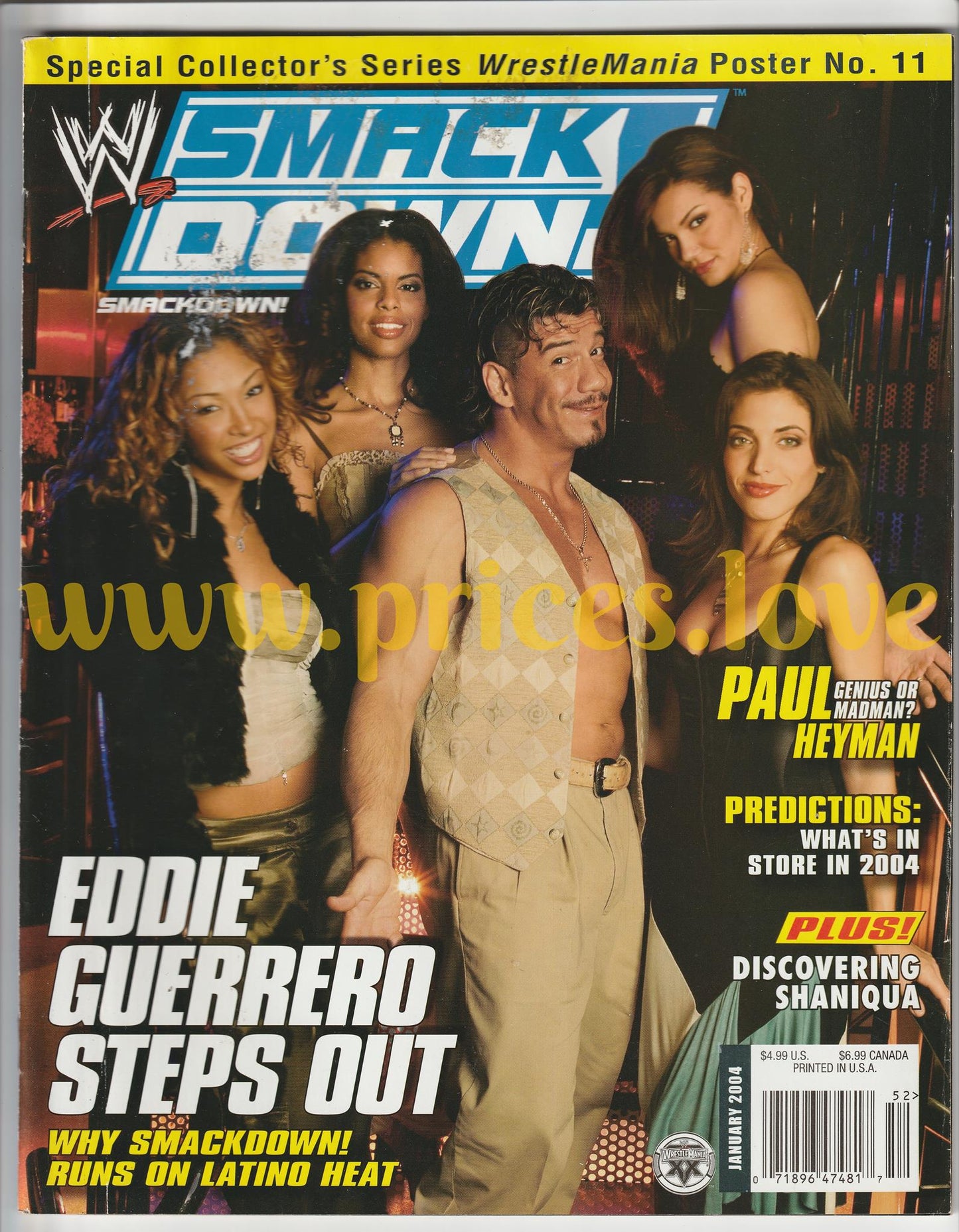 WWE Smackdown Wrestling Magazine January 2004 Eddie Guerrero Wrestlemania POSTER