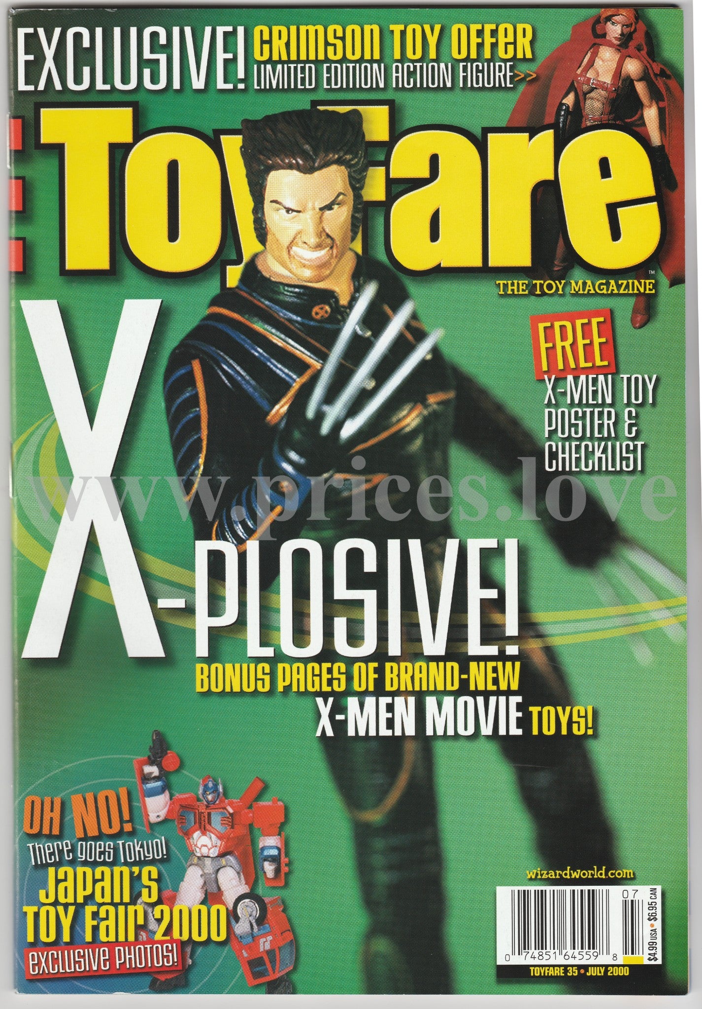 Toyfare Magazine July 2000 #35 X-men Movie Japan Toy Fair Wolverine Potato Head