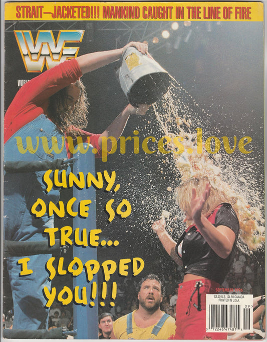 WWF Wrestling Magazine September 1996 Sunny Godwinns Mankind Summerslam WWE Owen