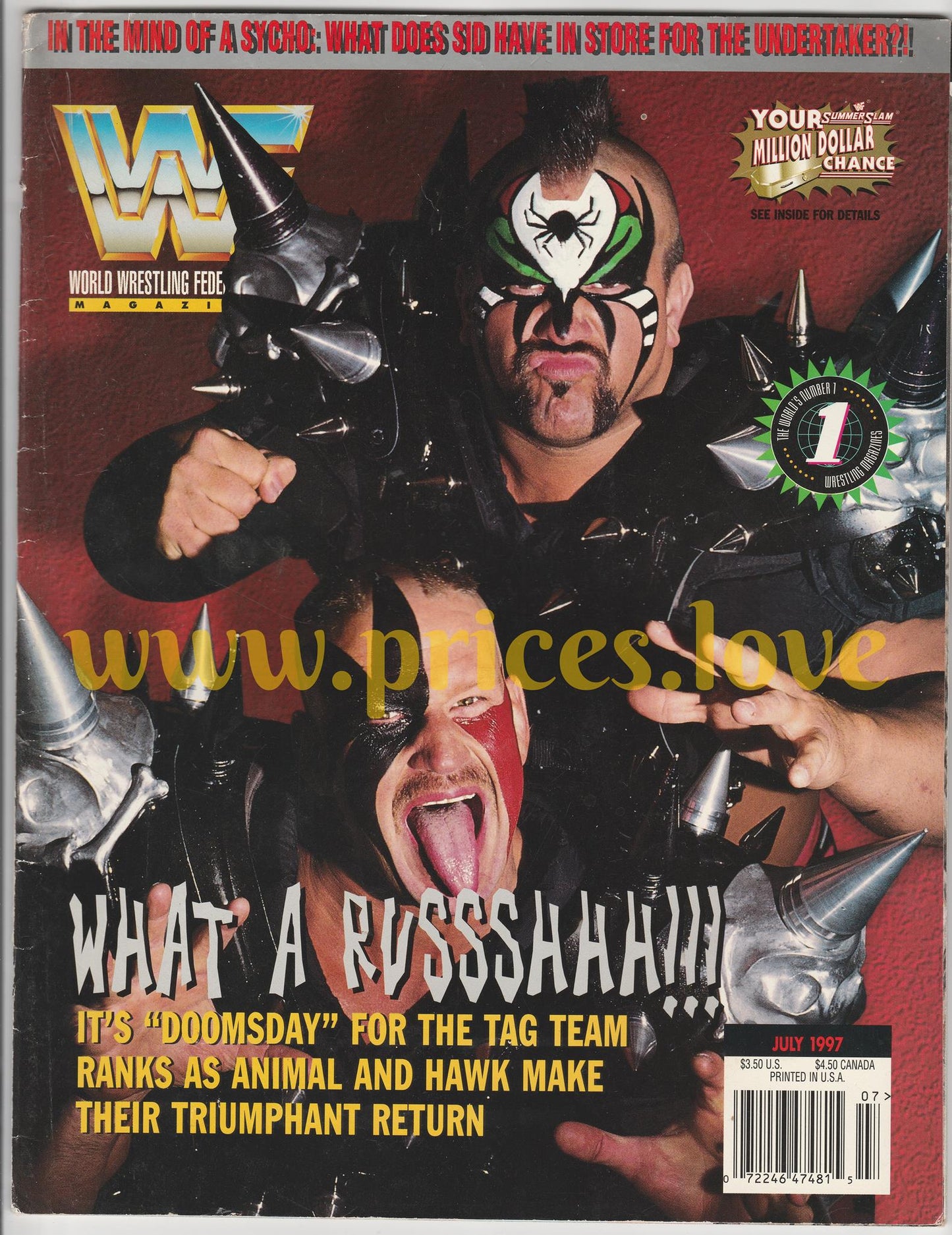 WWF Wrestling Magazine July 1997 Legion Of Doom Road Warriors