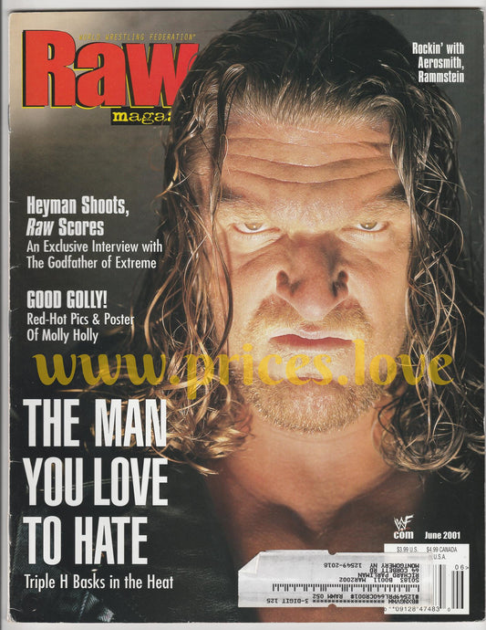 WWF RAW Wrestling Magazine June 2001 Triple H Paul Heyman Molly Holly WWE Diva