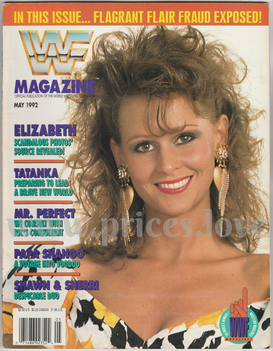 WWF Wrestling Magazine May 1992 Miss Elizabeth Tatanka Mr. Perfect Papa Shango