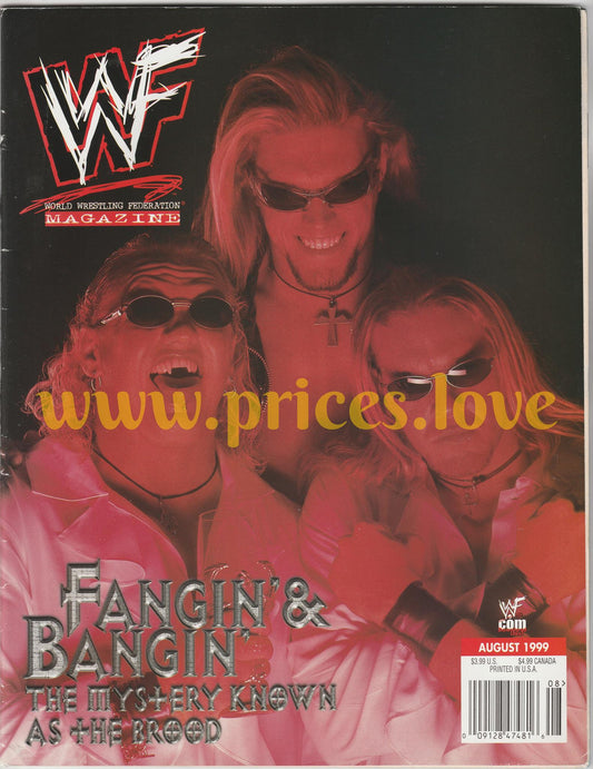 WWF Wrestling Magazine August 1999 The Brood Gangrel Edge Christian WWE Blackman