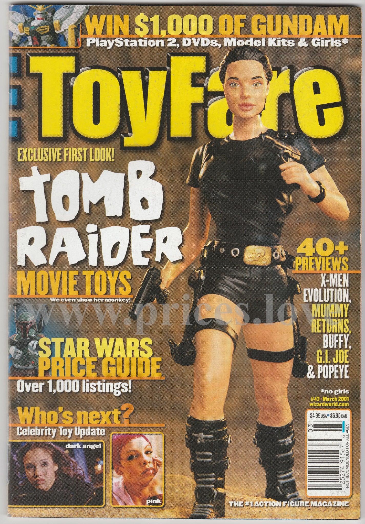 Toyfare Magazine March 2001 #43 Tomb Raider Star Wars Price Guide GI Joe Mummy