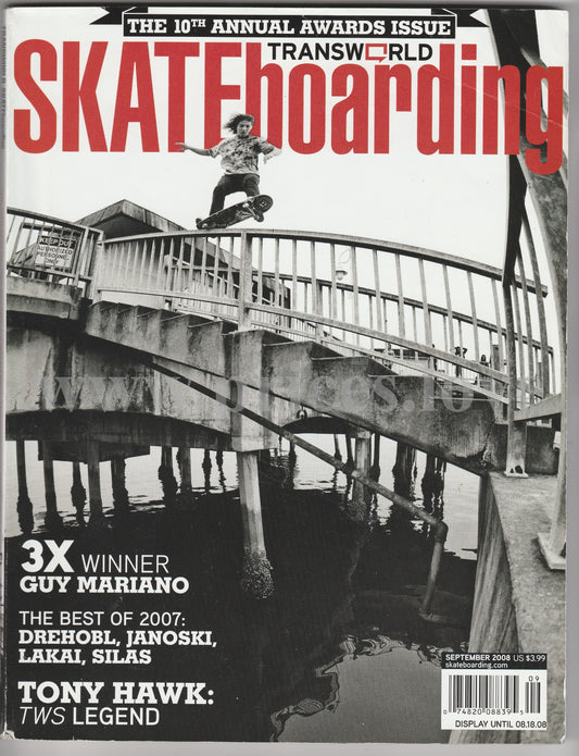 Transworld Skateboarding Magazine September 2008 10th Annual Awards Issue Guy