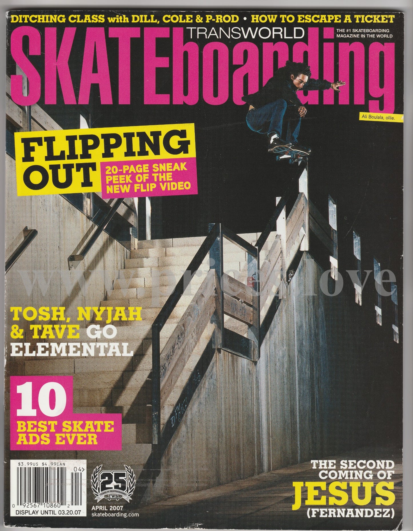 Transworld Skateboarding Magazine April 2007 Flip Tosh Nyjah Tave Elemental #2