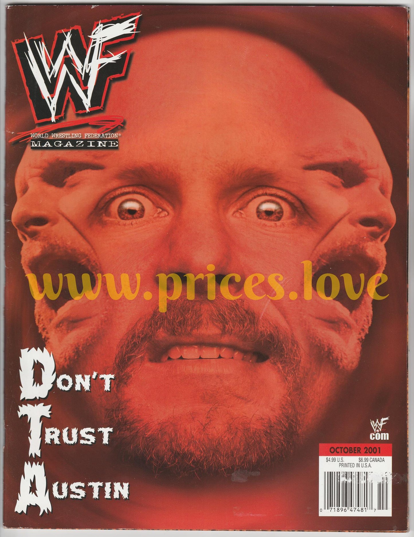 WWF Wrestling Magazine October 2001 Steve Austin Albert WCW & ECW Renegades WWE