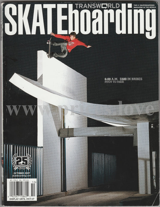 Transworld Skateboarding Magazine October 2007 Skate Skateboard Skater #1