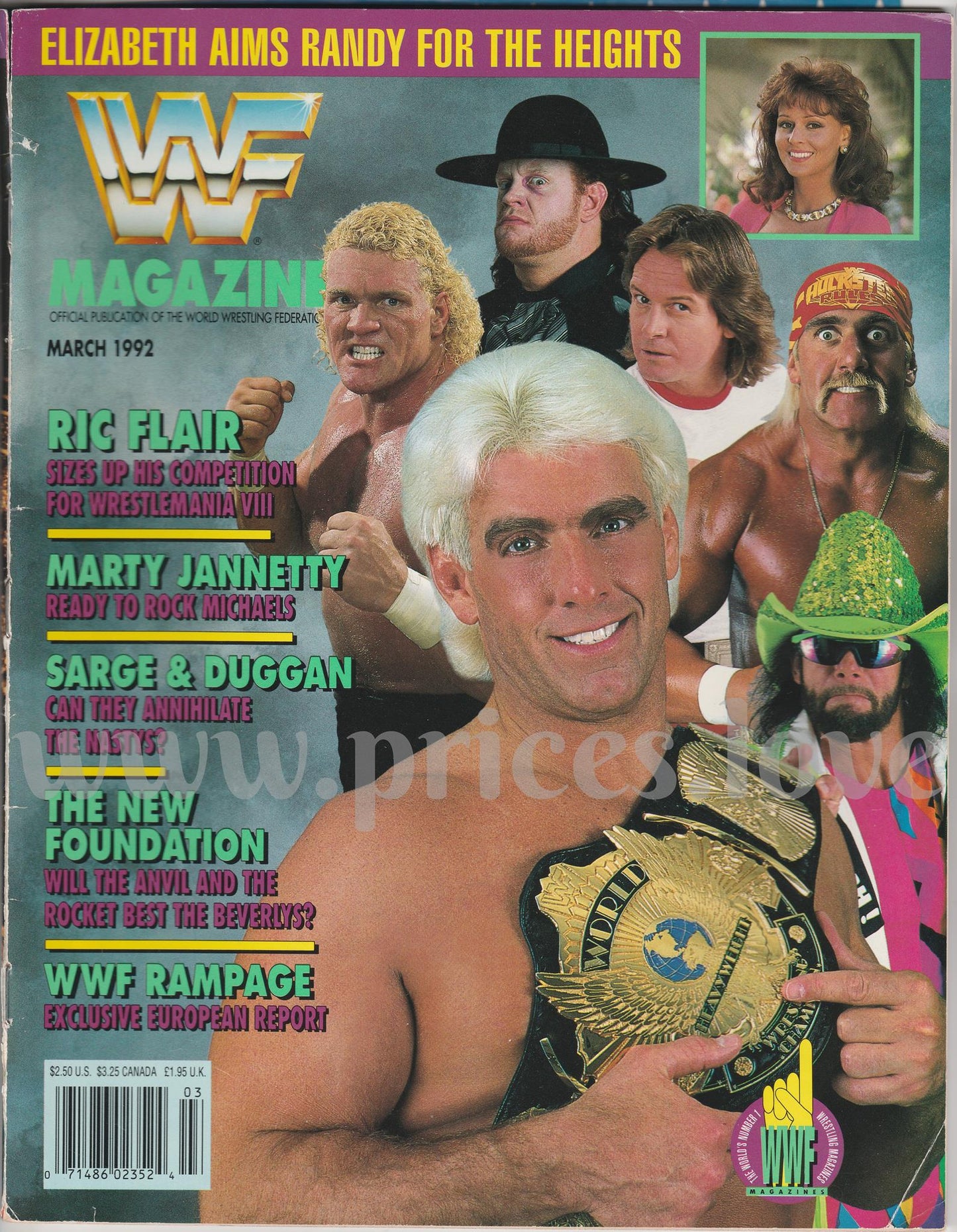 WWF Wrestling Magazine March 1992 Ric Flair Marty Jannetty New Foundation WWE