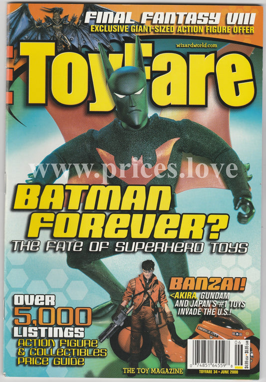 Toyfare Magazine June 2000 #34 Batman Forever Akira Gundam Final Fantasy VIII