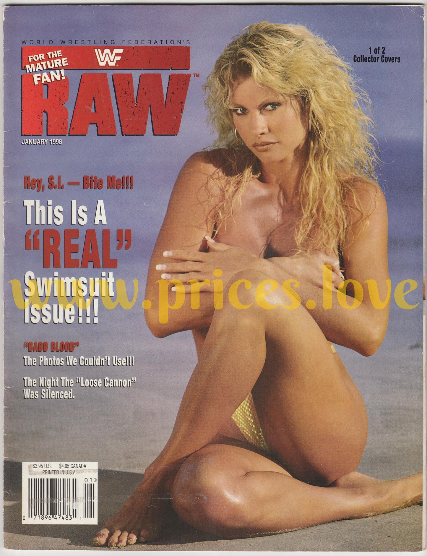 WWF RAW Wrestling Magazine January 1998 Cover 1 of 2 Sable Swimsuit Issue