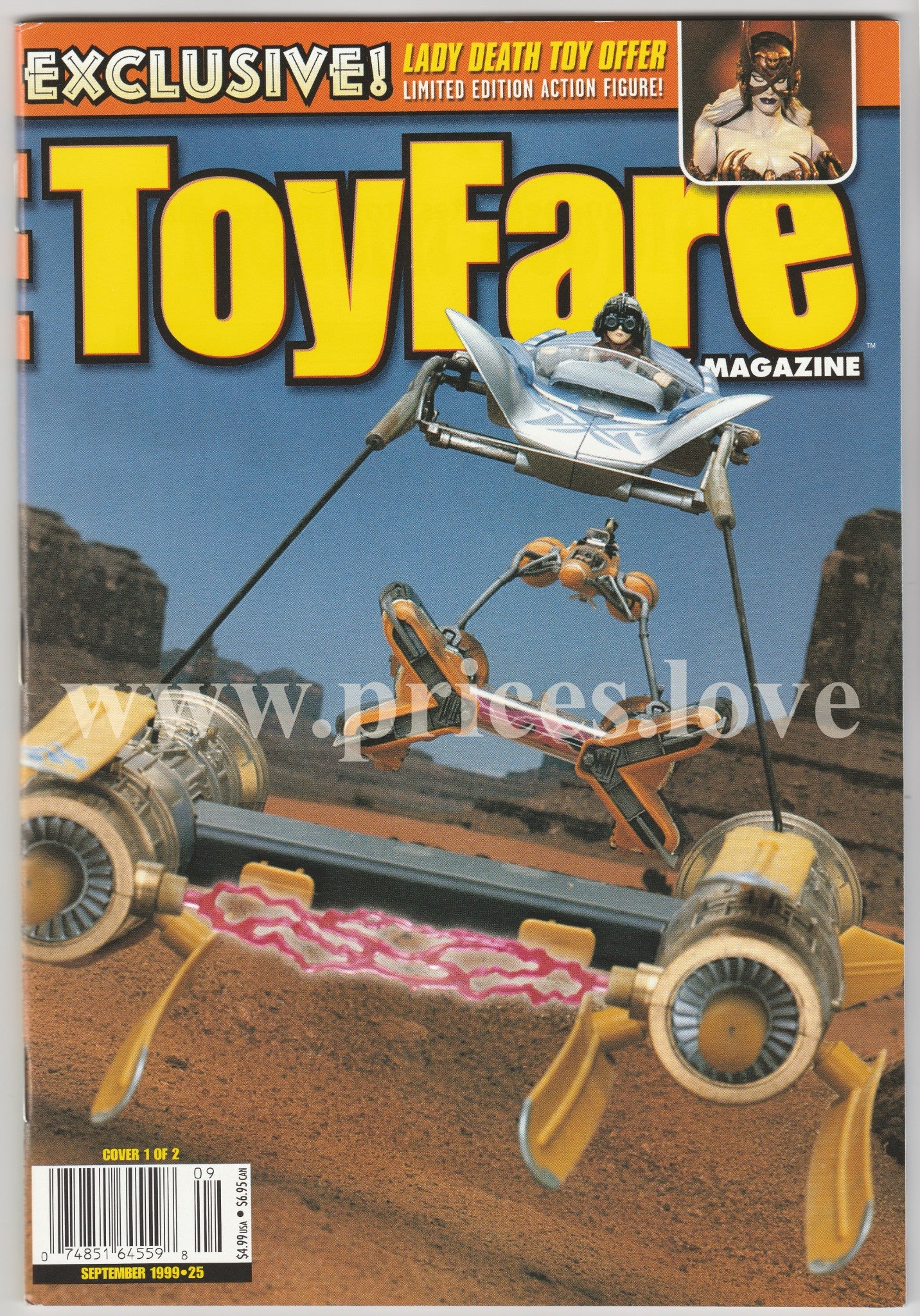 Toyfare Magazine September 1999 #25 Cover 1 of 2 Star Wars Iron Giant Spider-man