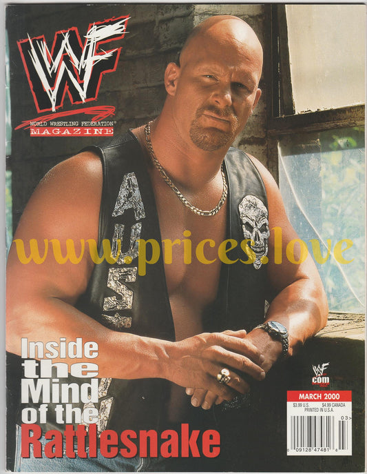 WWF Wrestling Magazine March 2000 Steve Austin Ivory Luna Vachon Stephanie WWE