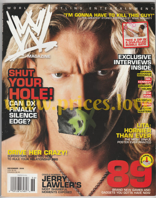 WWE Wrestling Magazine December 2006 Edge DX Shawn Michaels CM Punk WWF Divas