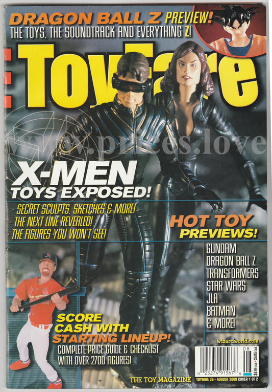 Toyfare Magazine August 2000 #36 Cover 1 of 2 X-men Dragon Ball Z Star Wars JLA