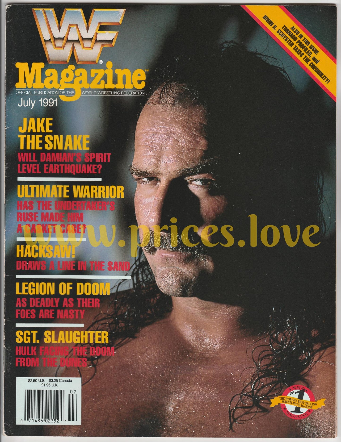 WWF Wrestling Magazine July 1991 Jake The Snake Roberts Ultimate Warrior WWE LOD