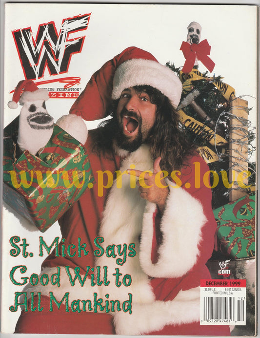 WWF Wrestling Magazine December 1999 Mick Foley X Pac Chris Jericho Steve Austin