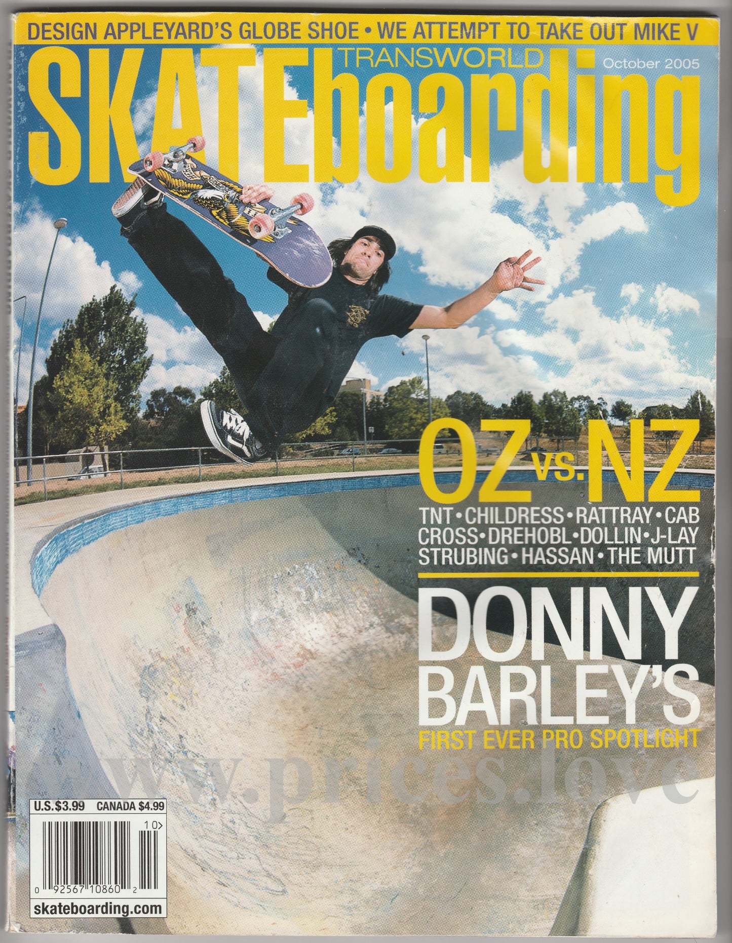 Transworld Skateboarding Magazine October 2005 Appleyard Globe Mike V