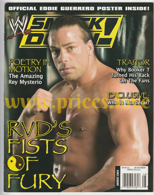 WWE Smackdown Wrestling Magazine August 2004 Rob Van Dam Eddie Guerrero POSTER