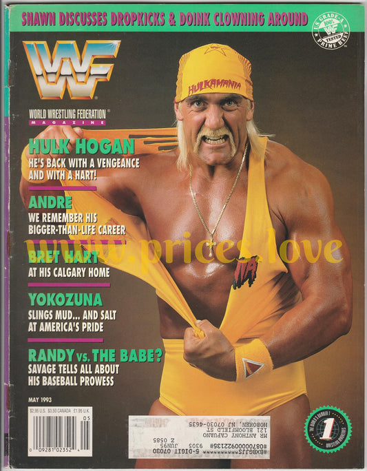 WWF Wrestling Magazine May 1993 Hulk Hogan Andre The Giant Bret Hart Doink WWE