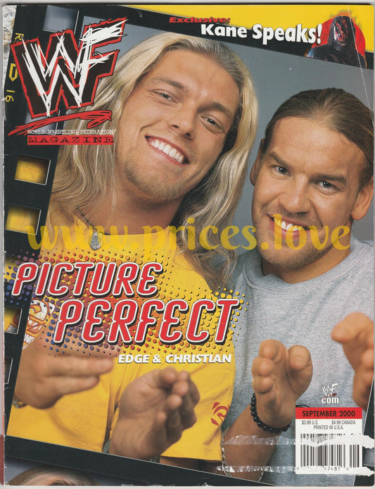 WWF Wrestling Magazine September 2000 Edge Christian Kane Test King Of The Ring