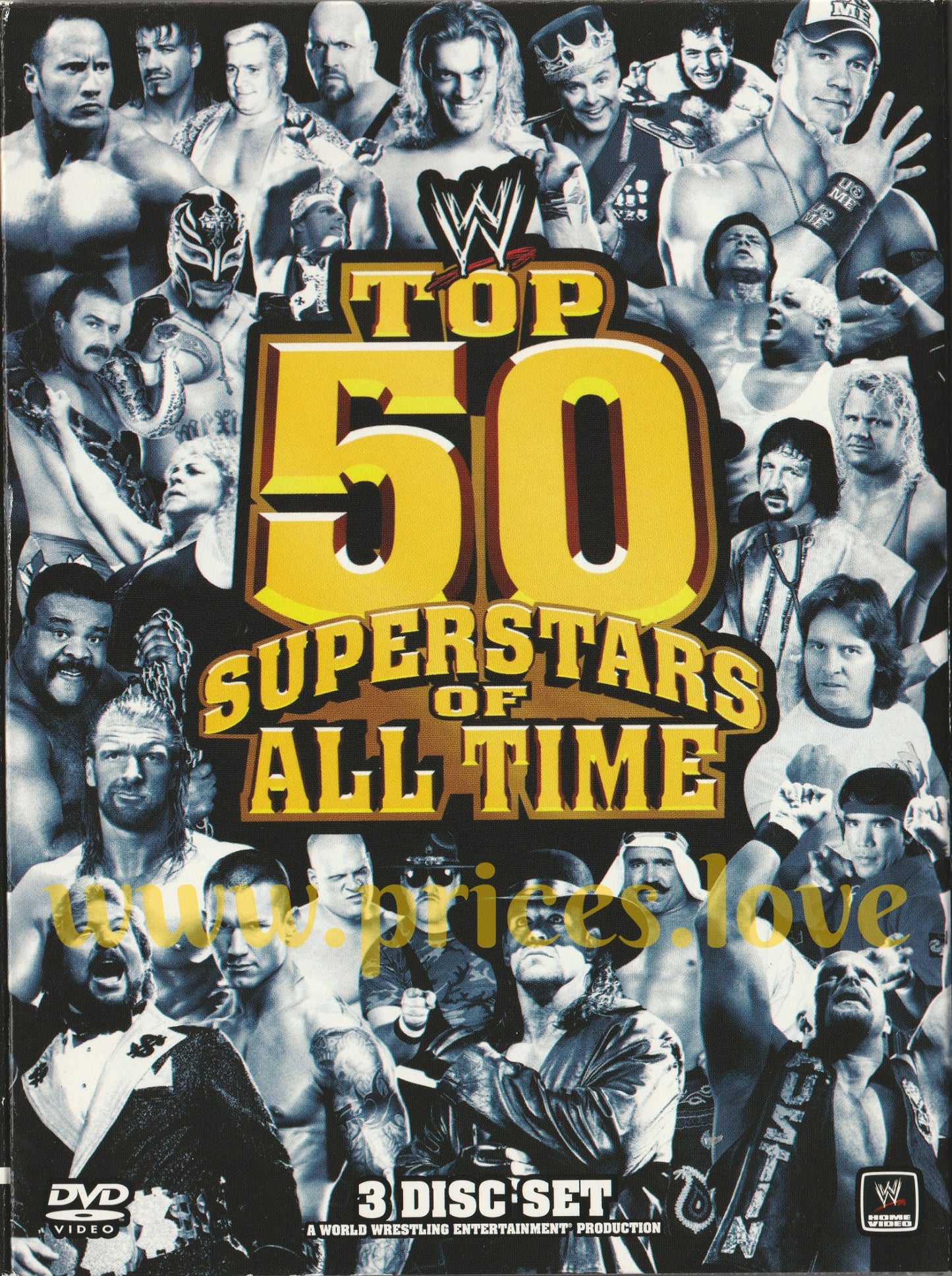 WWE: The Top 50 Superstars of All Time (DVD, 2010, 3-Disc Set)