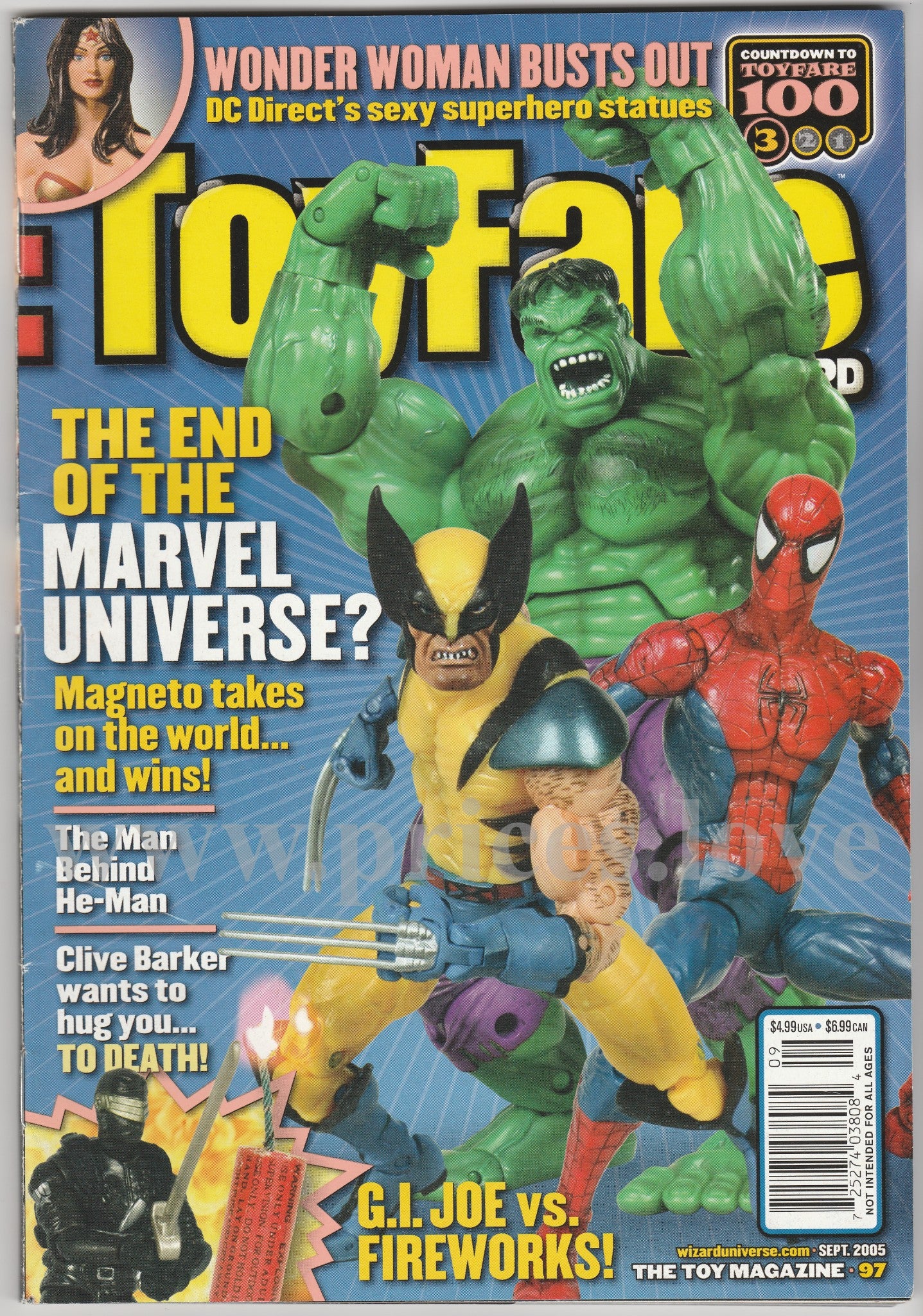 Toyfare Magazine September 2005 #97 Marvel Universe He-Man GI Joe Clive Barker