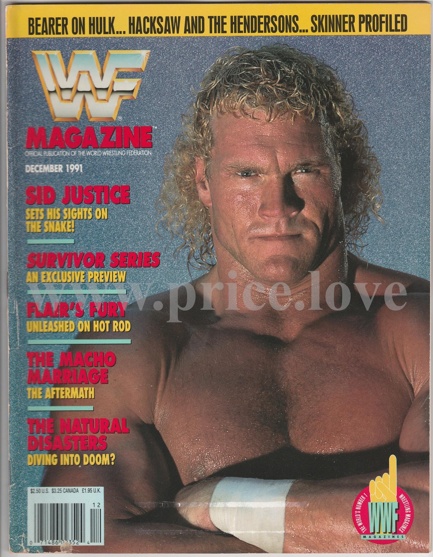 WWF Wrestling Magazine December 1991 Sid Justice Survivor Series Ric Flair WWE