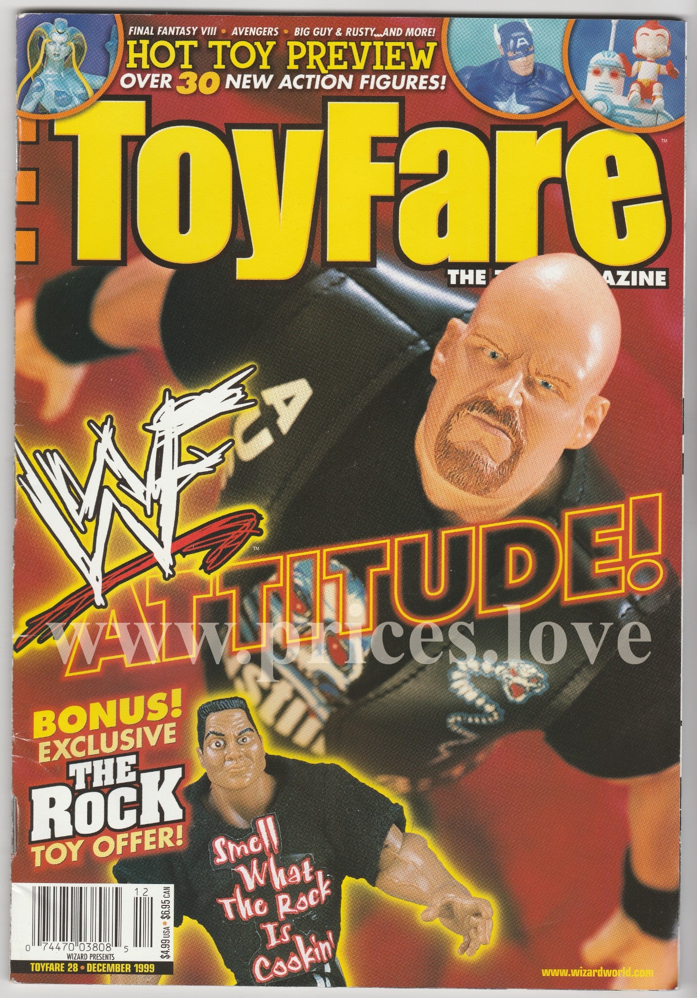 Toyfare Magazine December 1999 #28 WWF Attitude Final Fantasy VIII Avengers DC