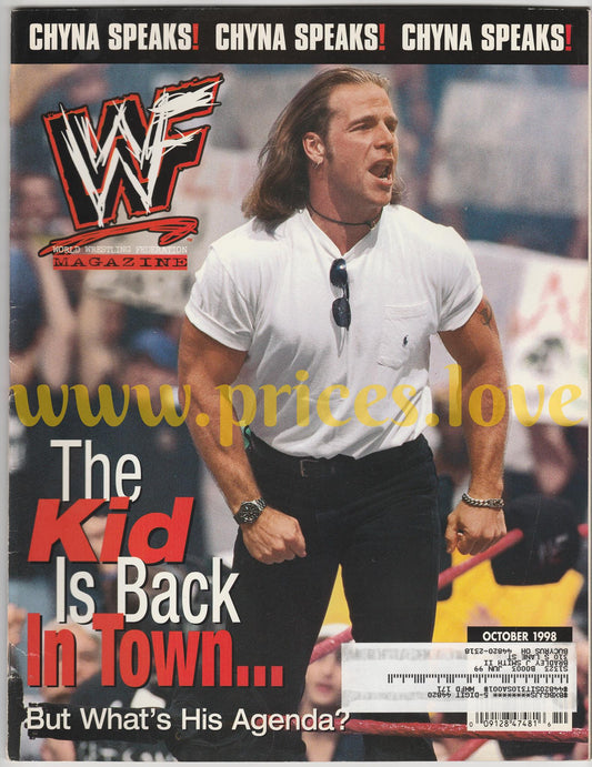 WWF Wrestling Magazine October 1998 Shawn Michaels Chyna WWE D'Lo Brown POSTER