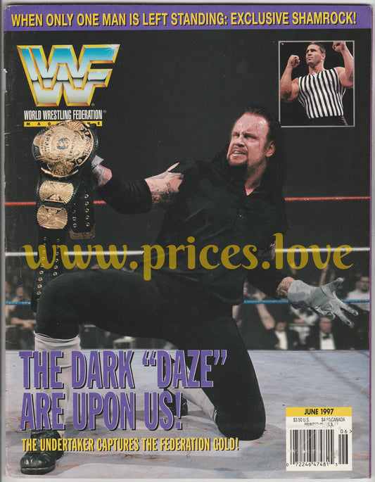 WWF Wrestling Magazine June 1997 Undertaker Ken Shamrock WWE