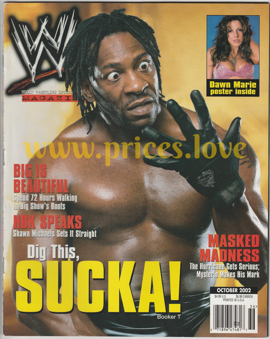 WWE Wrestling Magazine October 2002 Booker T Dawn Marie The Hurricane Rey WWF