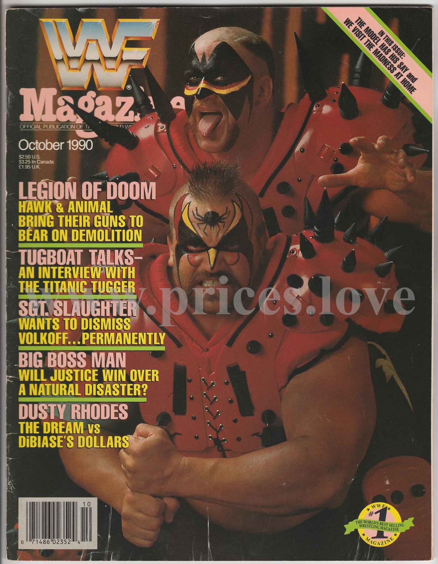 WWF Wrestling Magazine October 1990 Legion Of Doom Road Warriors Dusty Rhode WWE