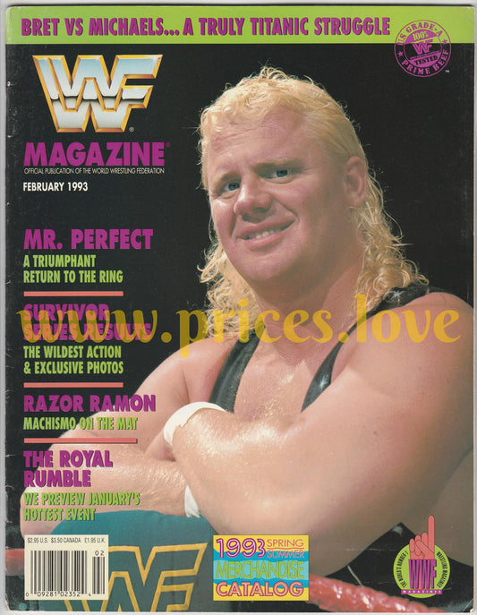 WWF Wrestling Magazine February 1993 Mr. Perfect Survivor Series Razor Ramon WWE