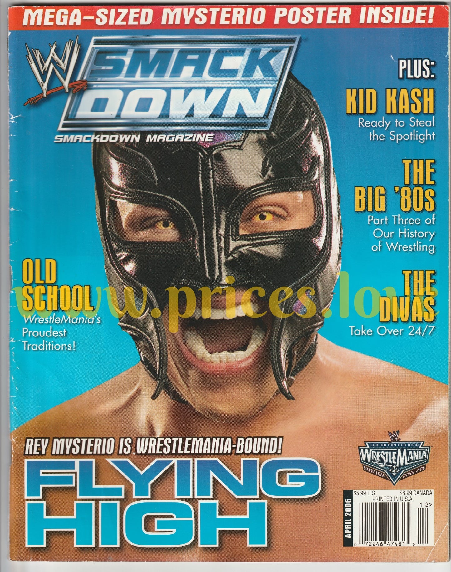 WWE Smackdown Wrestling Magazine April 2006 Rey Mysterio Kid Kash 80s History