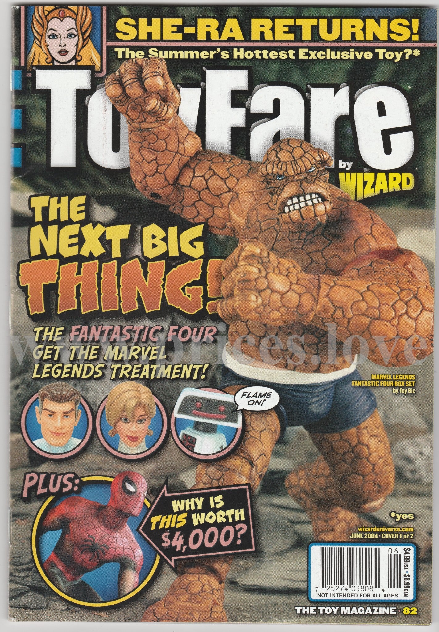 Toyfare Magazine June 2004 #82 Cover 1 of 2 Fantastic Four Spider-man She-ra