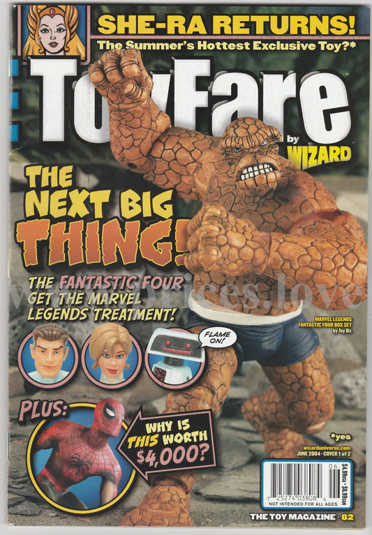 Toyfare Magazine June 2004 #82 Cover 1 of 2 Fantastic Four Spider-man She-ra