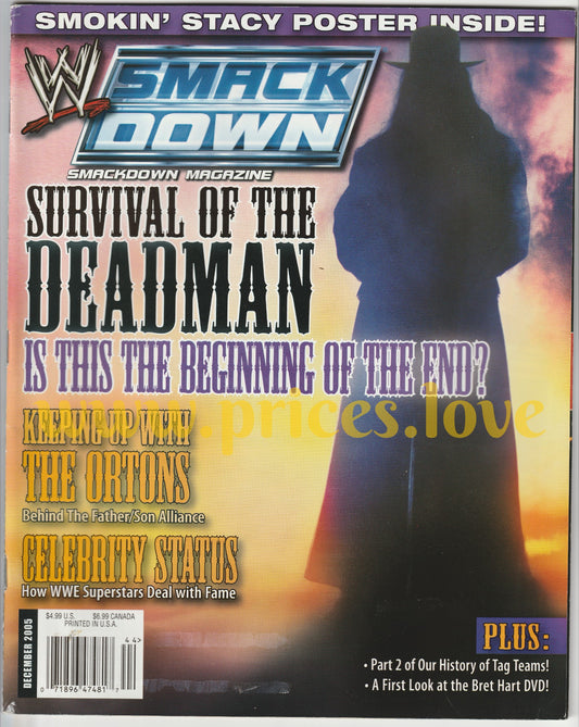 WWE Smackdown Wrestling Magazine December 2005 Undertaker Stacy Keibler Orton