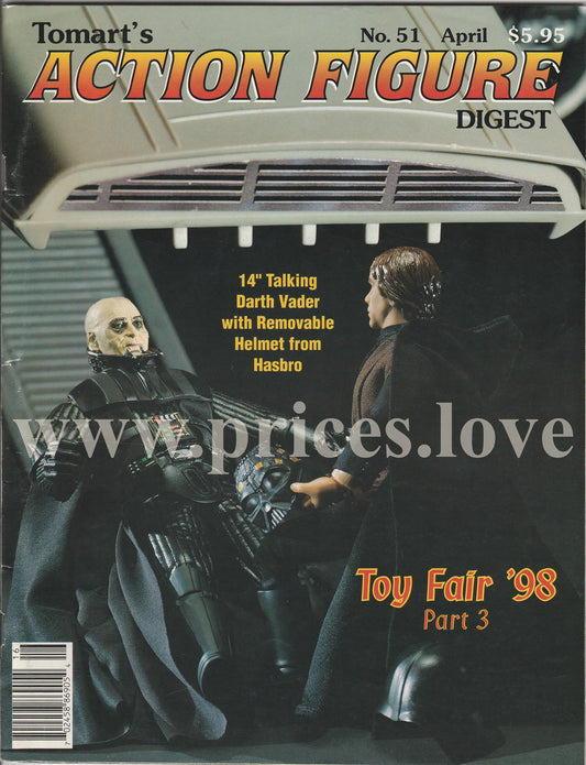 Tomart's Action Figure Digest No. 51 April 1998 Toy Fair Hasbro Darth Vader 14"