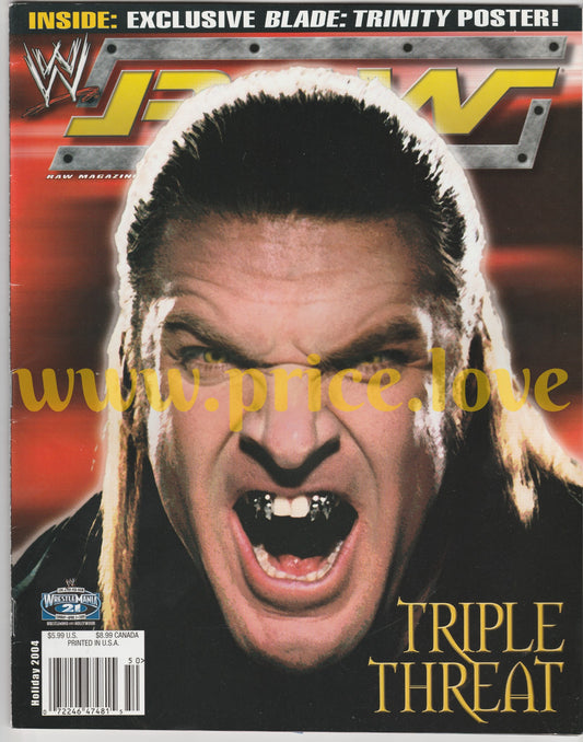 WWE RAW Wrestling Magazine Holiday 2004 Triple H Blade Trinity