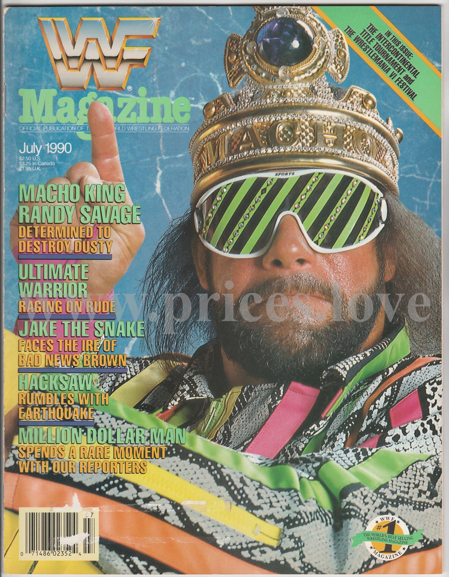 WWF Wrestling Magazine July 1990 Macho King Man Randy Savage Ultimate Warrior