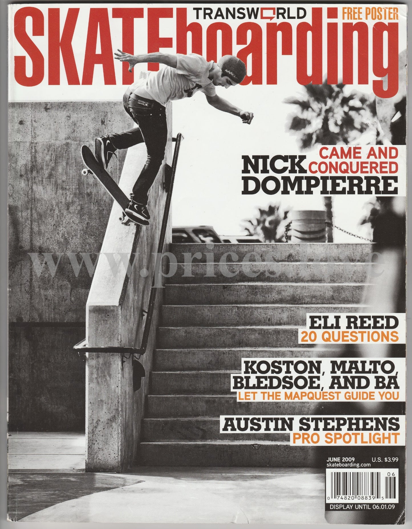 Transworld Skateboarding Magazine June 2009 Nick Dompierre Eli Reed Koston Ba