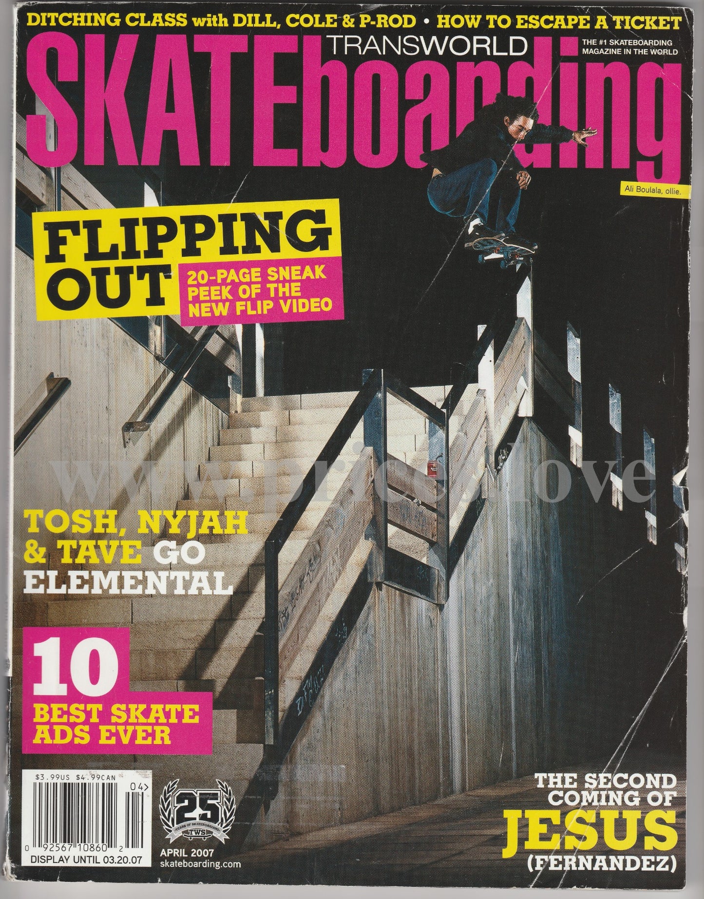 Transworld Skateboarding Magazine April 2007 Flip Tosh Nyjah Tave Elemental #1