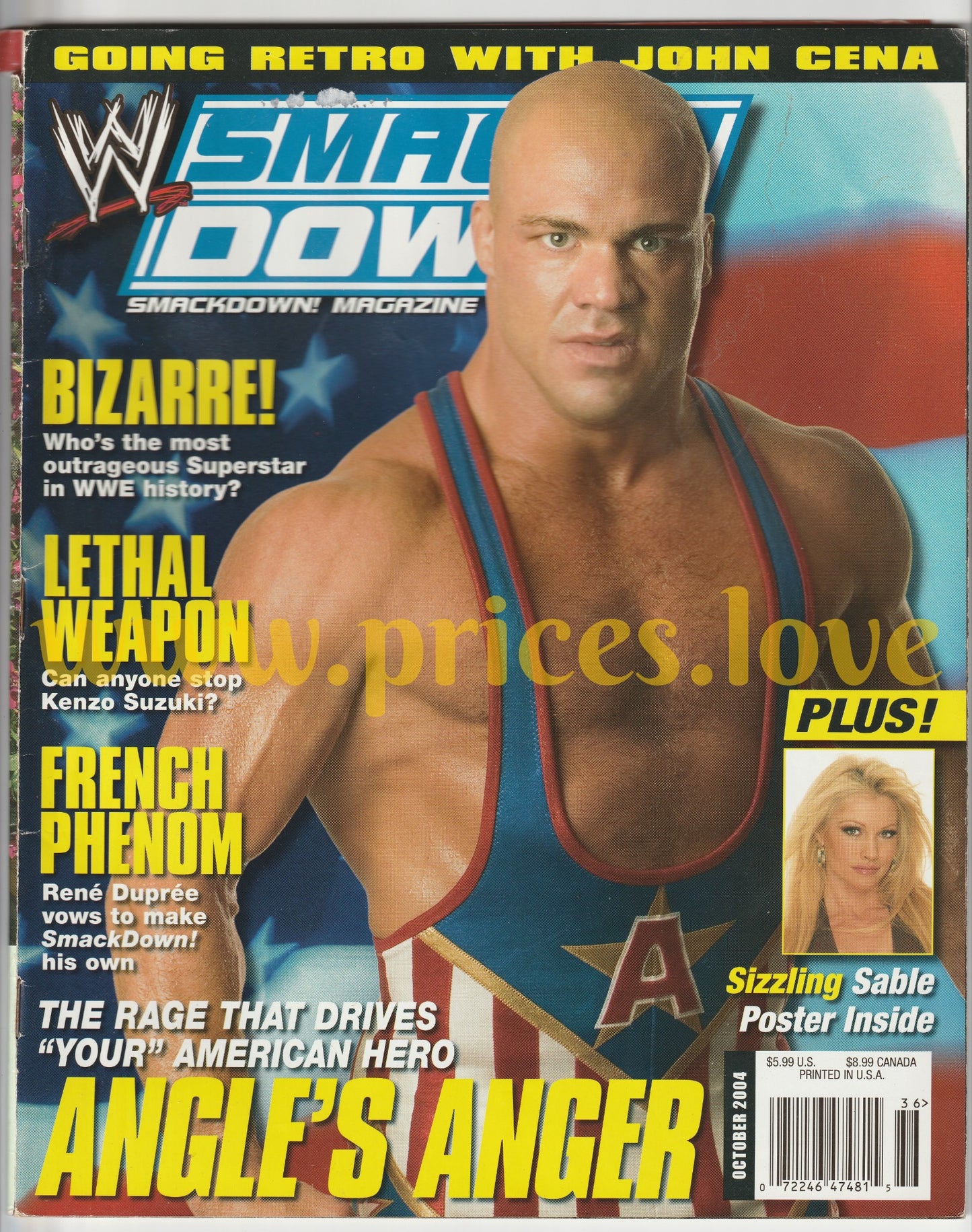 WWE Smackdown Wrestling Magazine October 2004 Kurt Angle John Cena Kenzo Suzuki