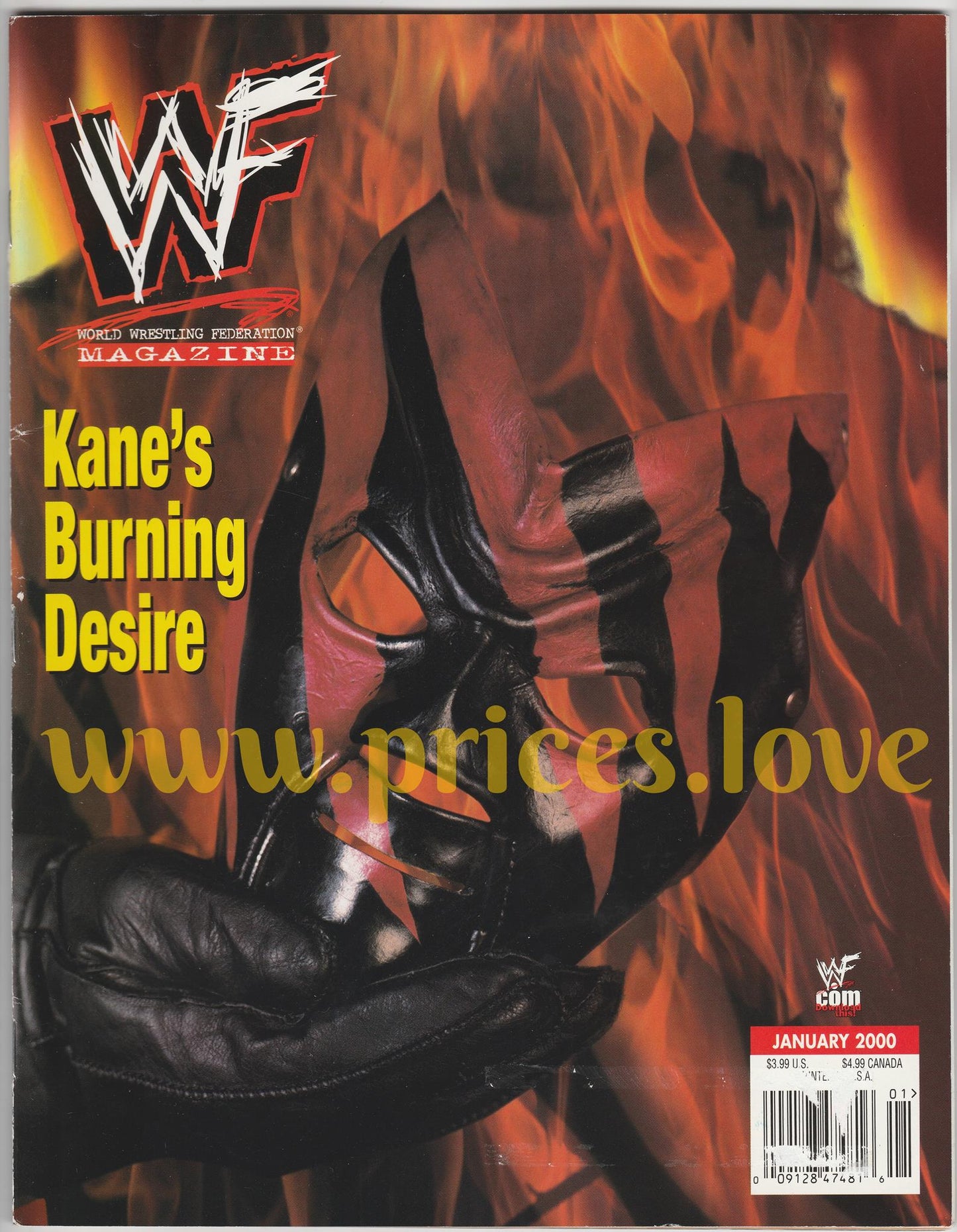 WWF Wrestling Magazine January 2000 Kane No Mercy Crash Holly McMahons Dynasty