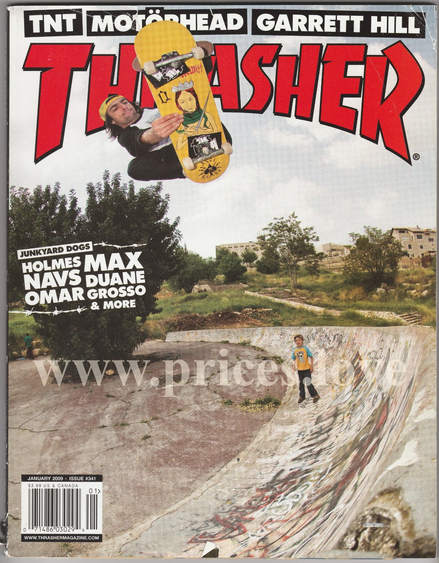 Thrasher Skateboarding Magazine January 2009 Issue 341 TNT Motorhead Holmes Max