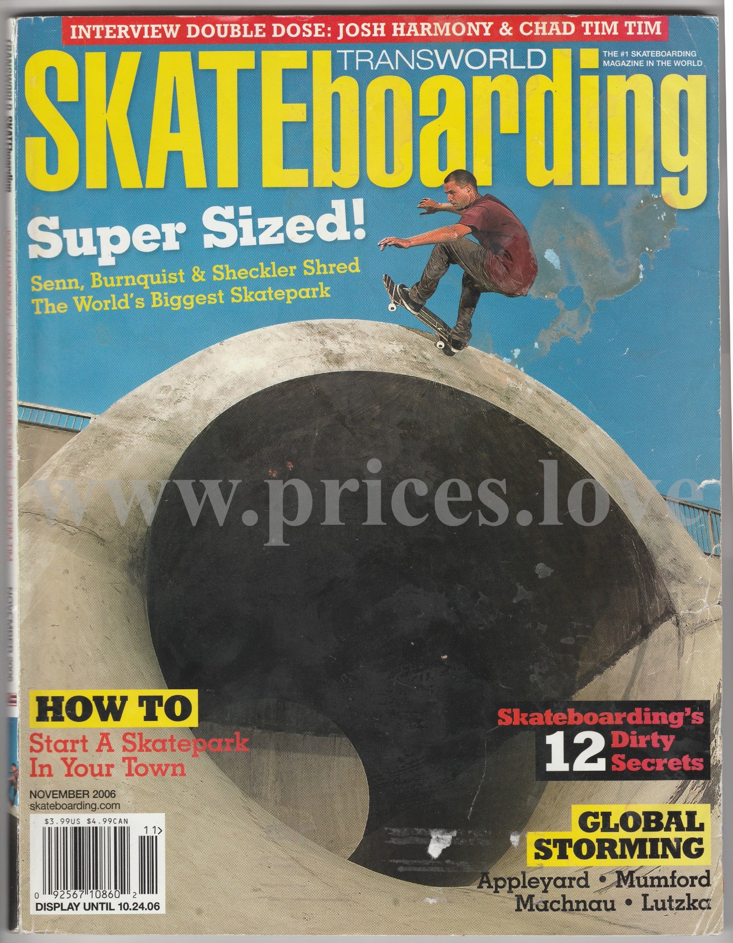 Transworld Skateboarding Magazine November 2006 Senn Burnquist Sheckler Chad Tim