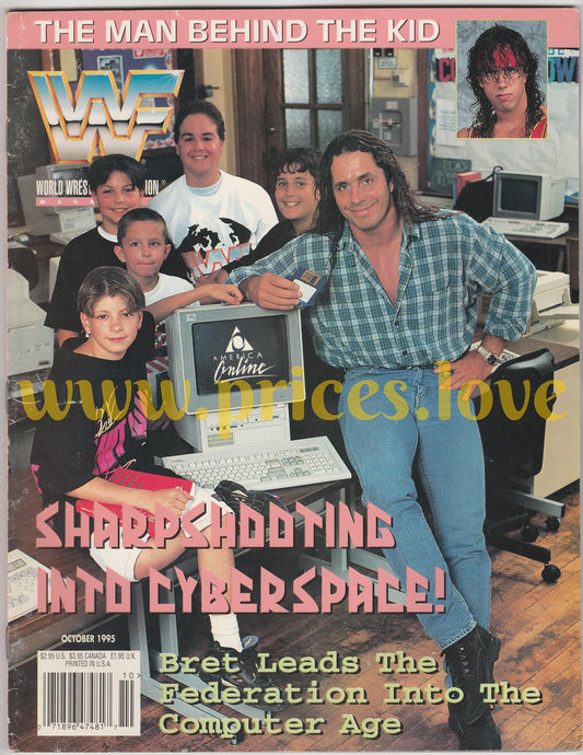 WWF Wrestling Magazine October 1995 Bret Hart 123 Kid In Your House Nashville